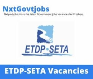 ETDP-SETA Constituency Support Administrator Vacancies in Bloemfontein – Deadline 26 May 2023
